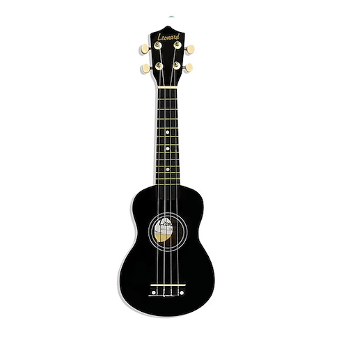 LEONARD UK5BK UKELELE TRAD. SOPRANO CON FUNDA COLOR NEGRO