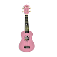 LEONARD UK5PK UKELELE TRAD. SOPRANO CON FUNDA COLOR ROSA