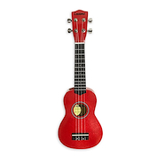 LEONARD UK5RD UKELELE TRAD. SOPRANO CON FUNDA COLOR ROJO