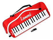 LEONARD M32ARD Melodica Piano 32 Notas con Funda- Color Rojo