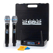 LEXSEN 2 in 2 XL Micrófono Inalámbrico Lexsen 2in2 XL UHF 2 Canales Mano