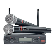 LEXSEN 2H300 Micrófono Inalámbrico LEXSEN 2H300 UHF, 2 canales de mano, 3