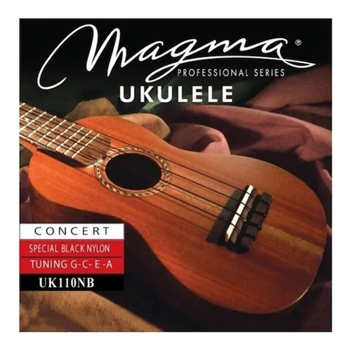 MAGMA UK110NB Set Strings MAGMA UKULELE Concert N Black Hawaiian