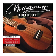 MAGMA UK110NB Set Strings MAGMA UKULELE Concert N Black Hawaiian