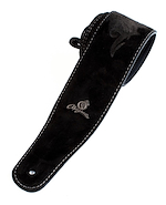 MAGMA SMD01L Correa Magma lisa gamuza negra logo metal