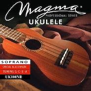MAGMA UK100NB Set Strings MAGMA UKULELE Soprano N Black Hawaiian