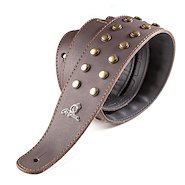 MAGMA SMH02 Correa Magma tacha boton bronce cuero marron logo