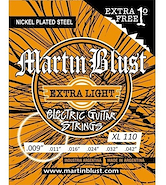 MARTIN BLUST XL110 Cuerdas De Guitarra Eléctrica .009