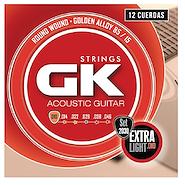 MEDINA ARTIGAS 012030/12 SET STRINGS GUIT-ACUST. GK 12C  C/FINO T/.010.