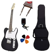 NEWEN TL BK FCAP Guitarra Electrica Telecaster. Funda. Cable. Afinador. Puas