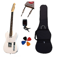 NEWEN TL WH FCAP Guitarra Electrica Telecaster. Funda. Cable. Afinador. Puas