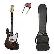 NEWEN JBDW+FC Bajo Electrico Jazz Bass. Funda Acolchada. Cable