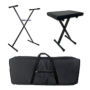 PLUG COMBO FSB2 Combo Pack Funda 5/8 + Soporte + Banqueta Teclado