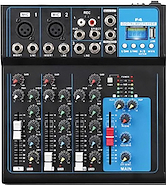 ROSS PA F-4 Mixer | 5 canales | 2 XLR/TRS + 2 TRS | Bluetooth | Reproduc