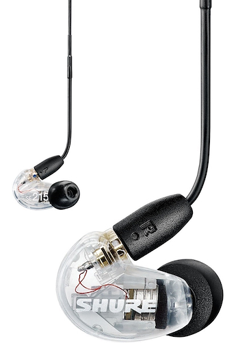 SHURE SE215DYCL+UNI SE215 EARPHONE, CLEAR W/MODEL: RMCE-HTS