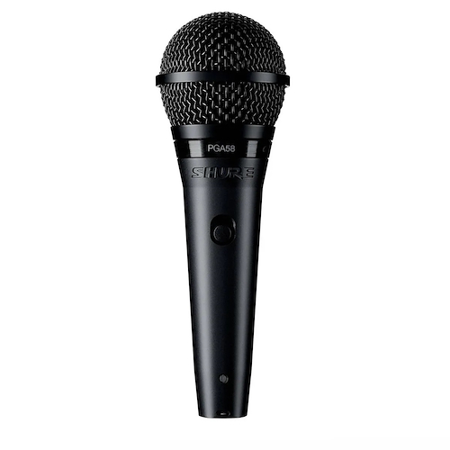 SHURE PGA58-LC Microfono Dinamico Cardiode p/Voces /Coros, 70Hz - 16kHz, c/