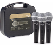 STAGG SDM503 Micrófono dinámico Cardoide x 3 con cable 5 mts. con estuche