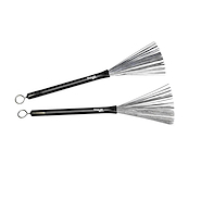 STAGG SBRU20RM ESCOBILLA DE METAL TELESCÓPICA - AGARRE PLÁSTICO