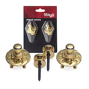 STAGG SSL1GD BOTON STRAP & LOCK PARA CORREA - DORADO