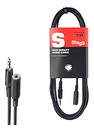 STAGG SAC3MPSMJS Cable MINI PLUG MACHO -MINI PLUG HEMBRA- (ALARGUE) 3 mts