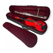 STRADELLA MV141144 RD Violin 4/4 Macizo Rojo. Estuche Arco Resina