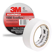 Cinta Aisladora 3M 18Mm*10M Temflex 1550 Blanca
