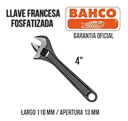 Llave Ajustable Bahco Ergo 8069-4"
