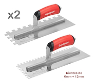 Set De 2 Llanas Dentadas Goldblatt 6 X 6 + 12 X 12