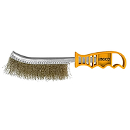 Cepillo De Acero bronceado C/Mango Plastico Ingco