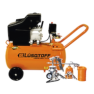 Compresor De Aire Lusqtoff 2hp 25l + Kit  LC-2025BK