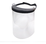 Protector Facial Transparente  Negro Con  Elastico
