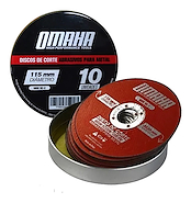 Disco De Corte Abrasivo Omaha P/Metal 115 X 1 Mm X 10 Unid (