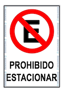 Cartel De Plastico Corrugado 50*70Cm "Proh.Estacionar"
