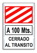 Cartel De Plastico Corrugado 50*70Cm - Cerrado Al Transito