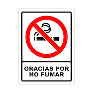 Cartel 22*28  "Gracias Por No Fumar"