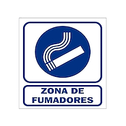 Cartel 22*28 "Zona De Fumadores"