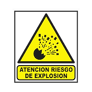 Cartel 40*45 "Atencion Riesgo De Explosion"