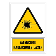 Cartel 22*28 "Aten. Riesgo De Radiacion Laser"