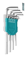 Set Llave Allen Hexagonales Largas X9 Unid. Total