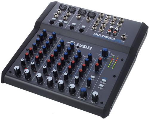 MIXER 8 CH MULTIMIX 8 USB FX WITH MIC, LINE, AND GU ALESIS MM8-UFX