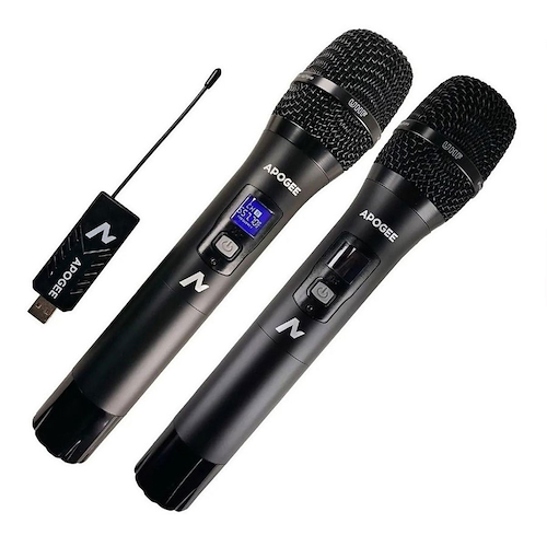 Micrófono Inalambrico Set De 2 Micrófonos Transmision Por Uh APOGEE U-12H