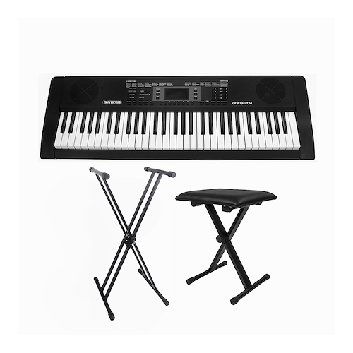 Kit Teclado 61 Teclas Con Banqueta Y Soporte BONTEMPI ROCKET61