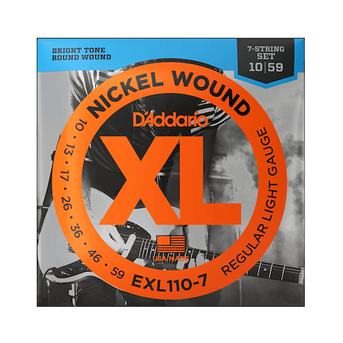 Encordado Guitarra Electrica 7 Cuerdas | 010-013-017-026-036 DADDARIO Strings EXL110-7