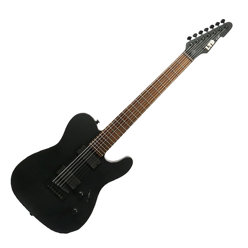 Guitarra Electrica 7 Cuerdas TE-407 Black Satin ESP LTD TE407 BLKS