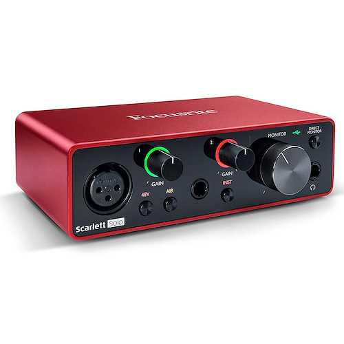 Interfaz De Audio Usb 2 In 2 Out Gen 3 FOCUSRITE SCARLETT SOLO (3ra gen)