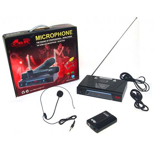 Micrófono Inalambrico De Vincha Vhf GBR 3MG-VHF-128 H