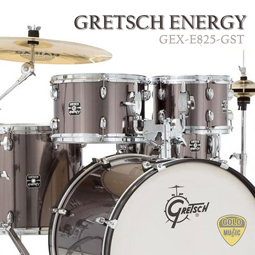 Bateria 5 Cuerpos Con Fierros Energy Grey GRETSCH GEX-E825-GST