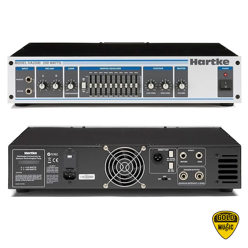 Amplificador Bajo, Cabezal, 250W/4, 180W/8, 10 Band Eq, C HARTKE SYSTEMS HA2500