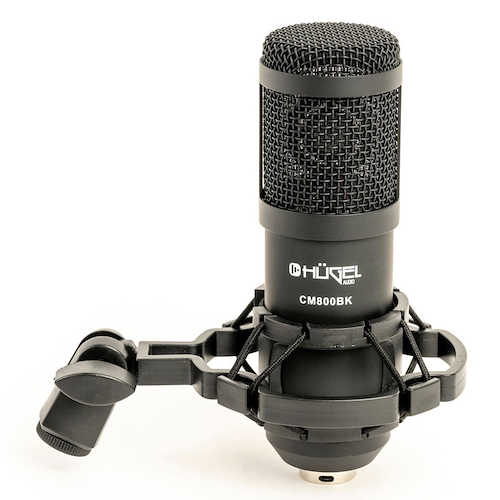 MICROFONO CONDENSER CON CABLE XLR HUGEL CM800BK