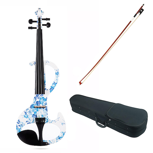 Violin Electrico Multicolor auricular, cable estuche KINGLOS DSZA-1003